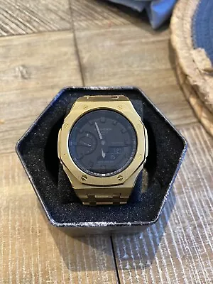 Custom G-Shock CasiOak - Gold And Black Metal • $100