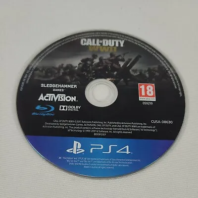 *Disc Only* Call Of Duty WWII WW2 World War Playstation PS4 Action Video Game • £6.47