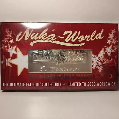 Fallout Nuka World Ticket Replica Silver Plated Ingot Official Figurine • $59.80