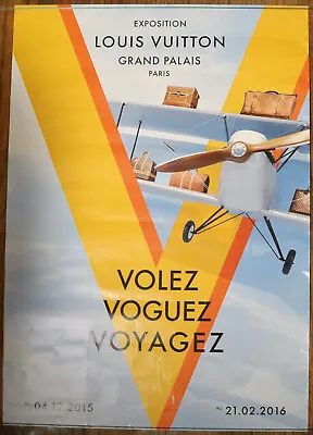 LOUIS VUITTON Brand Palais Paris Volez Voguez Voyagez Exhibition Poster • $95.98