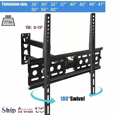 Full Motion Lcd Led Tv Wall Mount Bracket Swivel Tilt 26 32 40 42 43 47 50 55 • $21.61