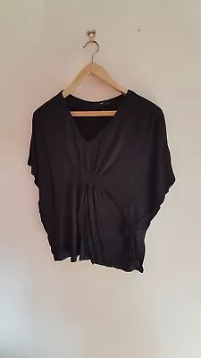 Black Round Necked Top By H&M SIZE XS  8 • £4.99