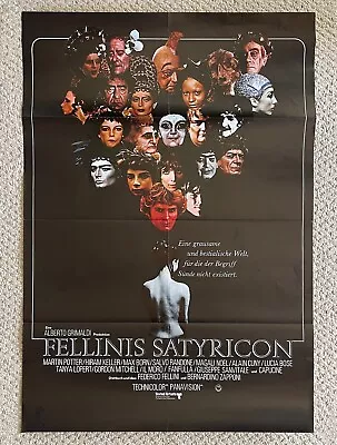 FELLINI SATYRICON Original 23x33  German Poster ROMAN SCI-FI PSYCHEDELIC WONDER! • $32.95