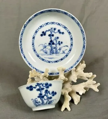 Nanking Cargo C1750 Chinese Shipwreck Large Blue Pine Tea Bowl And Saucer • £385