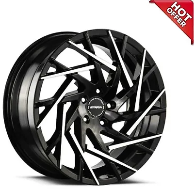 4ea 20  Strada Wheels Nido Gloss Black With Machined Tips Rims(S5) • $1045