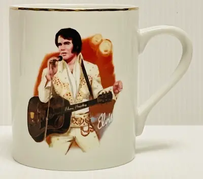 Elvis Presley Coffee Mug “Lonesome Tonight” Elvis 50th Anniversary Vintage 1985. • $12.95