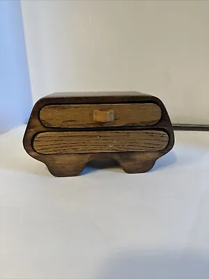 Decorative Hand Made Wooden Box With Two Drawers • $25