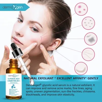 Glycolic Acid Peel 100% ORGANIC Skin RESURFACING Formula Acne Scars Wrinkles • $14.95