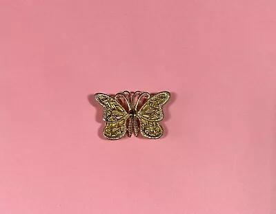 Vintage Mimi Di N Butterfly Interlocking Belt Buckle Gold Tone Collectable • $35