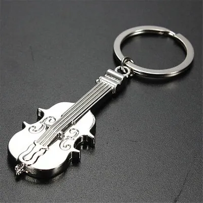 Violin Metal Keychain Music Keyring Bag Pendant Chain Holder • $4.99