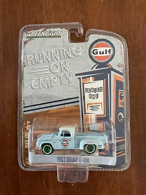 1 64 Greenlight 1963 Dodge D-100 Gulf Running On Empty Chase Green Machine • $17.98