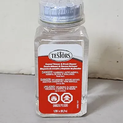 Testors ENAMEL THINNER & BRUSH CLEANER 1.75 Oz RR Military Tank Plane Ship Model • $5.95