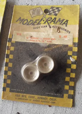 Vintage 1960s Slot Car Part Aurora K&B 5/8  Front End Wheels #215 MIP • $17