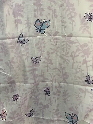 Osborne And Little Butterfly Meadow Purple Voile By Quentin Blake By The Metre • £15