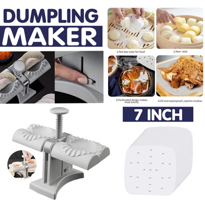 $9.99 • Buy Automatic Dumpling Maker Double Head Household Kitchen Dumpling Press Machine