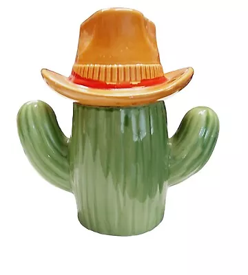 Cowboy Cactus Cookie Jar Southwestern Themed Unbranded  • $24.95