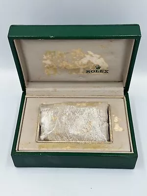 VINTAGE GENUINE ROLEX Green Watch Box Case 68.00.2 Wood Leather 240227003y2A • $83.53