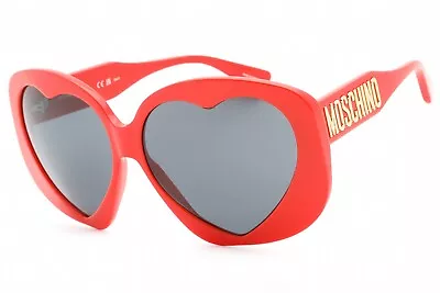 MOSCHINO MOS152/S 0C9A IR Sunglasses Red Frame Gray Lenses 61mm • $61.99