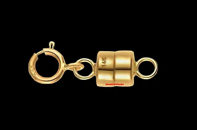 4.5mm 14k MAGNETIC CLASP Converter Yellow Gold Chain 1/2  Extender Spring Ring • $41.75