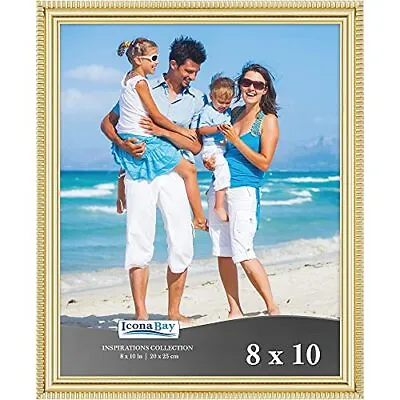 Icona Bay 8x10 Gold Picture Frame Beautifully Detailed Molding Contemporary • $12.14