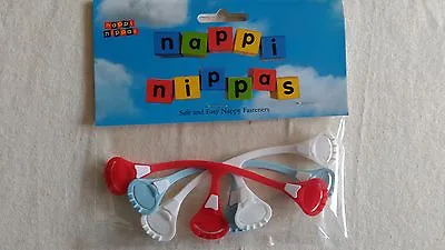 Nappi Nippas For Cloth Nappies Pk3 Red White Blue Washable Nappies Nappi Nippa • £10