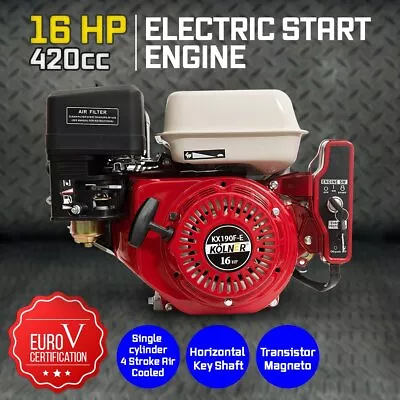 Kolner 16hp 25.4mm Horizontal Key Shaft Q Type Petrol Engine - Electric Start • $489