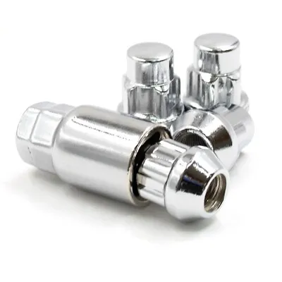 Locking Lug Nuts Wheel Locks 12x1.5 Chrome Closed Bulge Acorn Set Of Four • $12.97