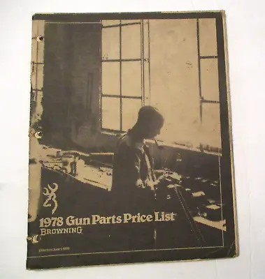 Vintage 1976 Browning Guns Firearms Parts Price List Manual • $7