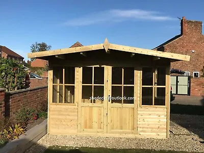 Summerhouse Shed Apex Garden Room Cabin Gym Workshop Wooden Office Summer House • £2350