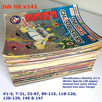 Vintage The Real Ghostbusters Marvel Comics Job Lot X141 Issues  • £220