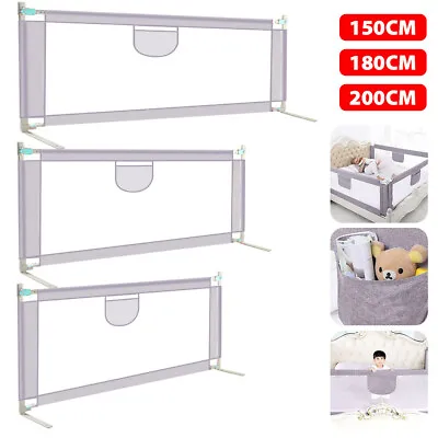 150/180/200 Cm Toddler Bed Rail Safety Guards Baby Protection Adjustable Height • £19.99