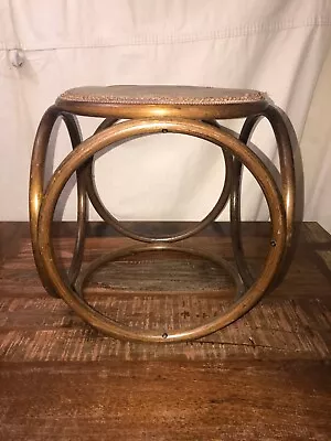 Vintage MCM Thonet Style Footstool Mid Century Bentwood Stool Plant Stand • $45