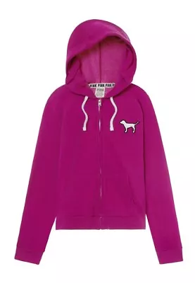 Victoria's Secret PINK Perfect Full Zip Hoodie Dog S Wild Orchid/Blue 2 Colors • $45