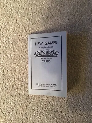 VINTAGE (1935) “ NEW GAMES TO BE PLAYED WITH LEXICON CARDS“ Small Booklet • £3.99