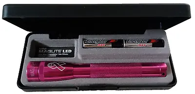 Mini Maglite Flashlight LED 2 Cell AA Pink W/Gift Box And Batteries SP22MW7 NBCF • $37.99