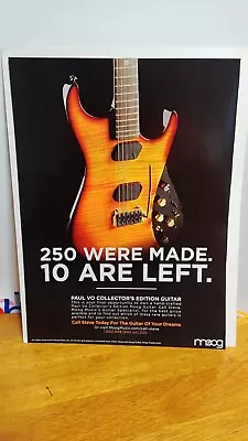 Moog Guitar  Paul Vo Collectors Edition  Print Ad 11 X 8.5  A2 • $8.95