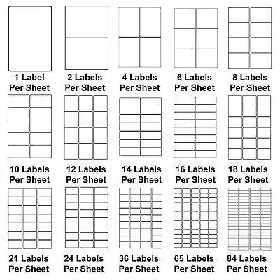 £2.99 • Buy A4 Self Adhesive Sticky Peel Address Labels Sheets For Laser Inkjet Copier White