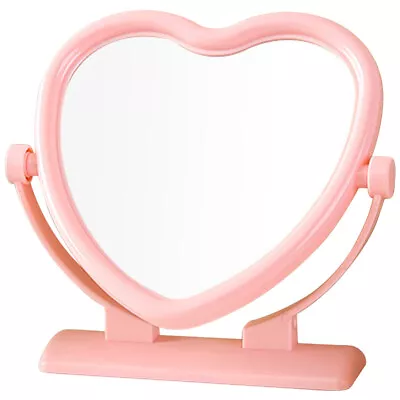 1PC Heart Mirror Desk Makeup Mirror Tabletop Vanity Mirror Double-sided Mirror • $9.39