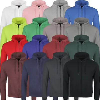 £11.99 • Buy New Mens Hoodies Zip Up Hooded Fleece Zipper Top Jacket Plain Coat Warm Jumper
