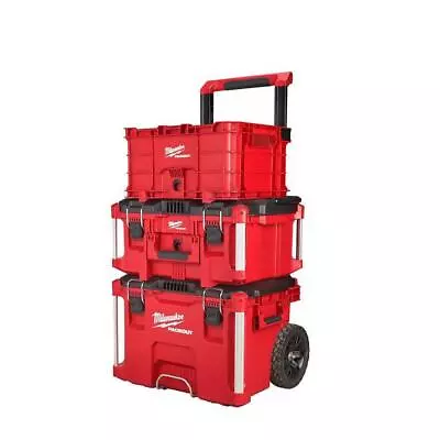 Milwaukee Portable Tool Boxes 14.5 X18.6 X46.6  Red Lockable Milwaukee Packout • $318.27