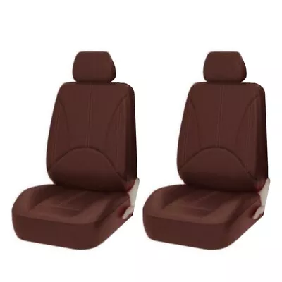 For Volkswagen 2pcs Car Front Seat Covers PU Leather Cushion Protectors Full Set • $25.89