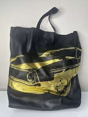 Celine Burtical Caba Mustang Printed Tote Bag (Black/Gold)  • $450
