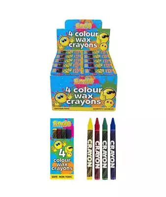 JOB LOT Of 720 PACKS Of 4 WAX CRAYONS (Smiley Happy Face) Toy Wholesale Bulk Buy • £112.99