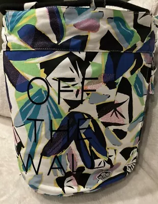 Vans Off The Wall Cinch Bag Canvas Beach Travel Backpack Drawstring Zip Pocket • $18.50