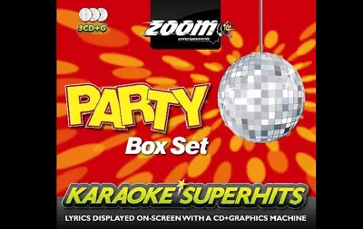 Zoom Karaoke CD+G - Party Superhits - Triple CD+G Karaoke Disc Pack • £8.99