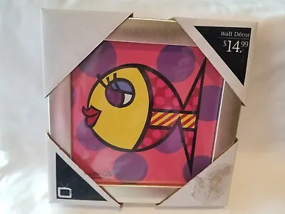 Framed Picture Pink Fish Romero Britto Still In Original  Packaging. • $35