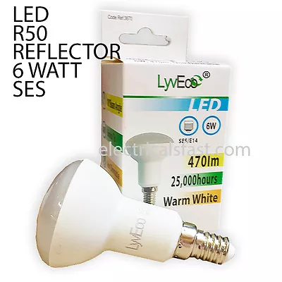 LyvEco 6W R50 LED Spot Light Bulb - Frosted SES E14 Lamp - Warm White Lightbulb • £4.99