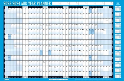£6.89 • Buy A1 / A2 2023 - 2024 Academic Mid Year Student Wall Planner Calendar Pen Sticker