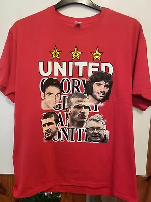 Large United Legend T-shirt CantonaBeckhamFergieBestEdwards From Manchester  • £4.99