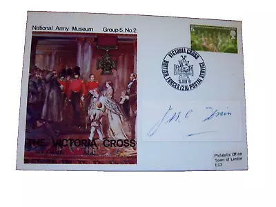1970 Sergeant Job Henry Charles Drain Vc Signed Victoria Cross Cover - With Cert • £10.50